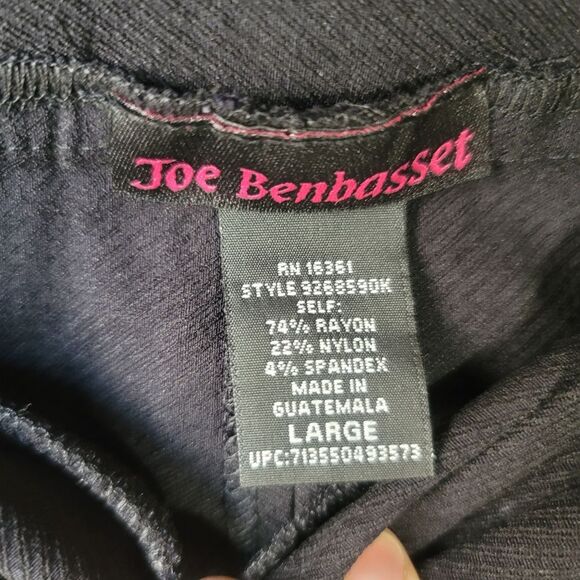 Joe Benbasset Black Textured Skirt, Size Large- Versatile Style for Any Occasion - Picture 3 of 5